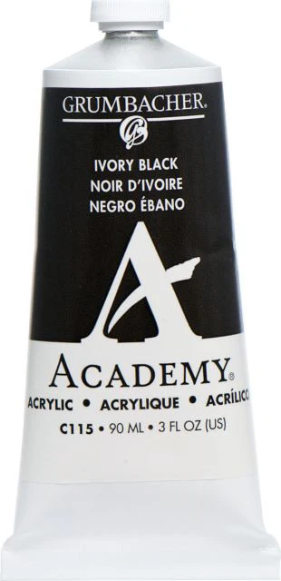 ACADEMY ACRYLIC 90ML IVORY BLACK