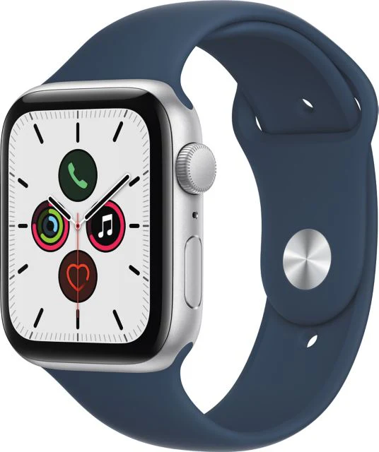 Apple Watch SE GPS, 40mm Silver Aluminum Case with Abyss Blue Sport Band - Regular - ONLINE ONLY