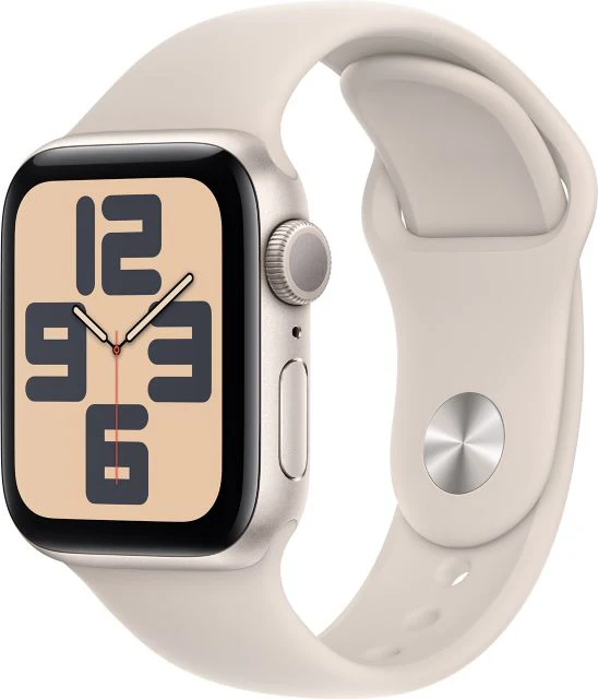 Apple Watch SE GPS 40mm Starlight Aluminum Case with Starlight Sport Band - S/M