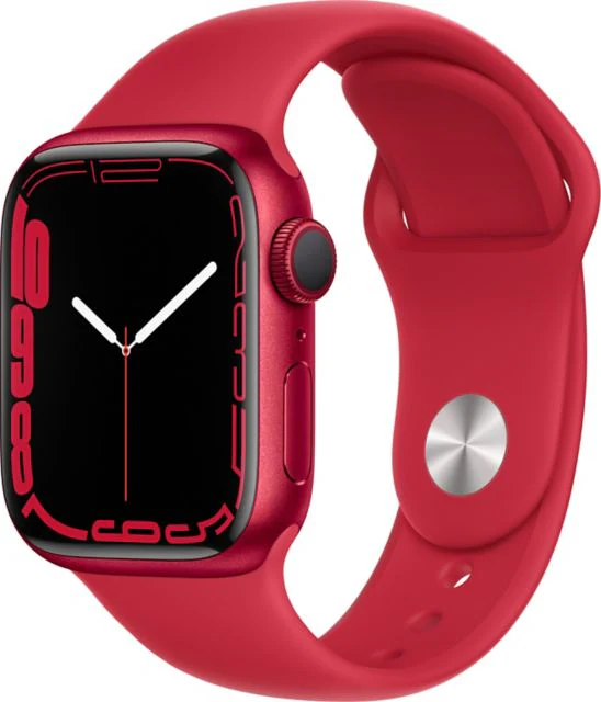 APPLE WATCH SERIES 7 GPS, 41MM (PRODUCT)RED ALUMINUM CASE WITH (PRODUCT)RED SPORT BAND - REGULAR - ONLINE ONLY