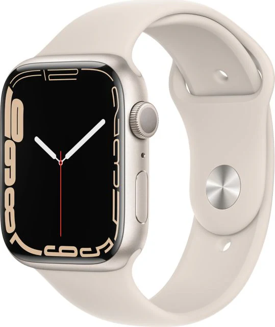 APPLE WATCH SERIES 7 GPS, 41MM STARLIGHT ALUMINUM CASE WITH STARLIGHT SPORT BAND - REGULAR - ONLINE ONLY