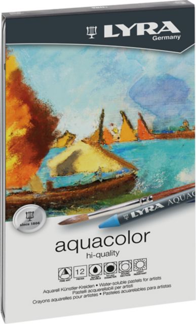 Aquacolor Crayon Metal Box 12 Colors