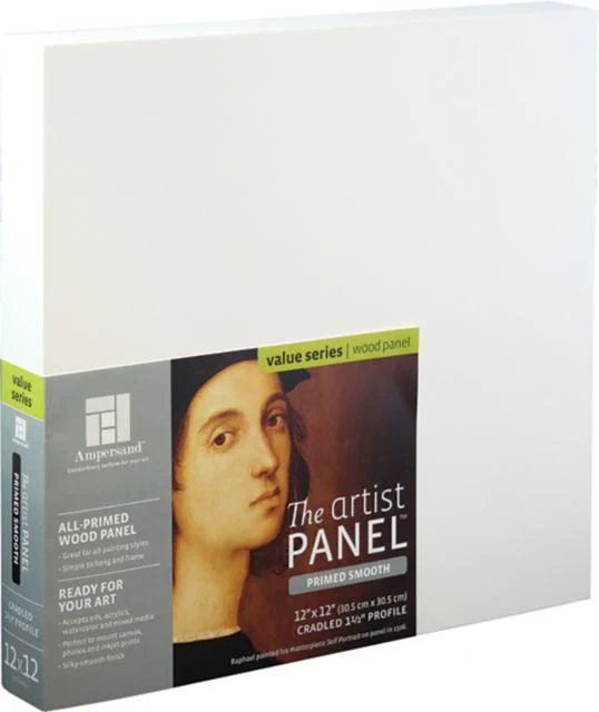 ARTIST PANEL PRIMED SMOOTH 1.5 INCH CRADLE 12x12