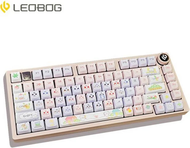 AULA LEOBOG Hi75 Wired Mechanical Gaming Keyboard  - White - ONLINE ONLY