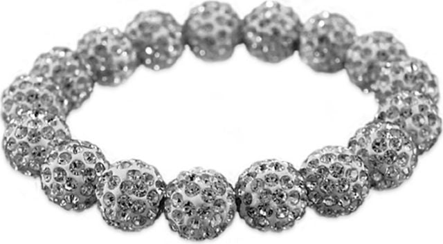 Texas Christian University Rhinestone Bead Bracelet