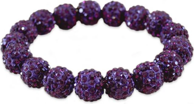 Texas Christian University Rhinestone Bead Bracelet - Image 3