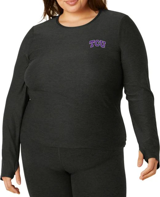 Texas Christian University Beyond Yoga Featherweight Crew Long Sleeve Plus Size