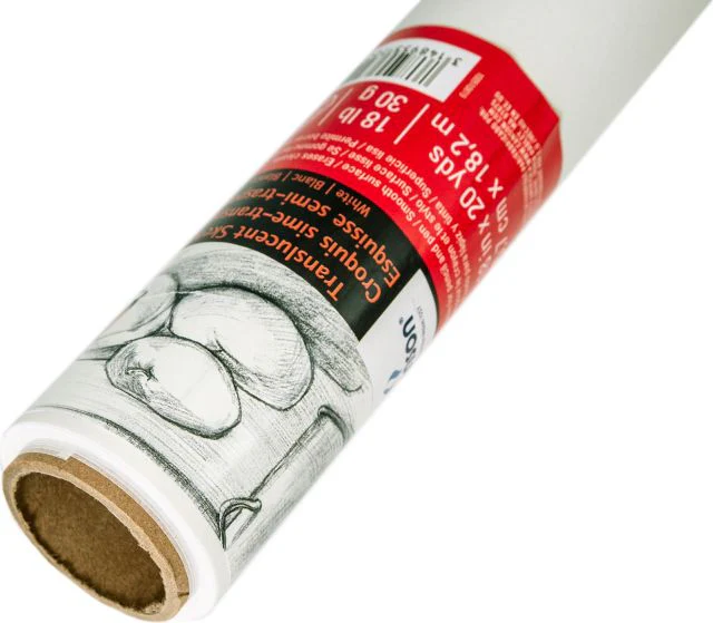 CANSON SKETCHING AND TRACING PAPER ROLL 18LB WHITE 18X20YD