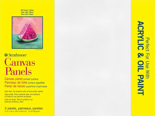CANVAS PANEL 300 12X16 3 PACK