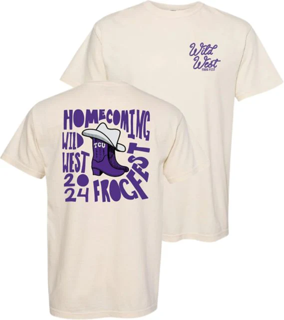 Texas Christian University 2024 Wild West Frogfest Homecoming Short Sleeve T-Shirt