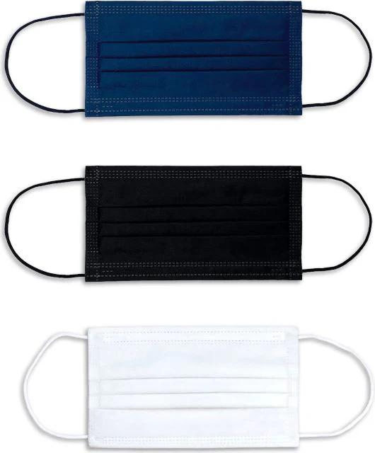 DISPOSABLE MASK SOLID NAVY 12-PACK, SOLID BLACK 12-PACK, AND SOLID WHITE 12-PACK (36 TOTAL MASKS) - ONLINE ONLY