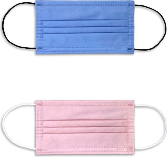 DISPOSABLE MASK SOLID PERIWINKLE 12-PACK AND PINK 12-PACK (24 TOTAL MASKS) - ONLINE ONLY
