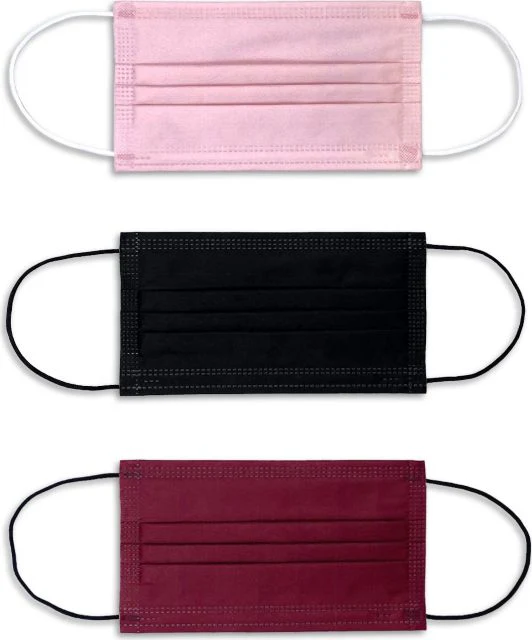 DISPOSABLE MASK SOLID PINK 12-PACK, SOLID BLACK 12-PACK, AND SOLID BURGUNDY 12-PACK (36 TOTAL MASKS) - ONLINE ONLY