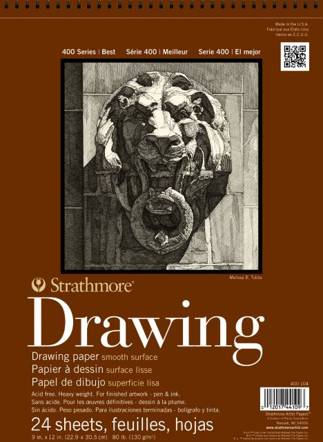 DRAWING 400 SMOOTH 9X12 SPIRAL BOUND 24 SHEETS