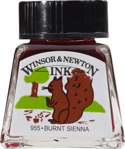 DRAWING INK 1/2 OZ BURNT SIENNA