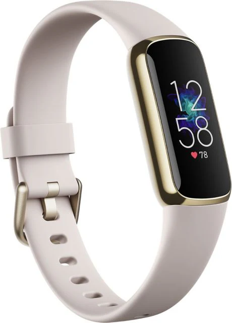FITBIT Luxe Health and Fitness SmartWatch - Soft Gold White - ONLINE ONLY