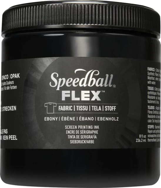 Flex Screen Printing Ink Fabric 8OZ Ebony