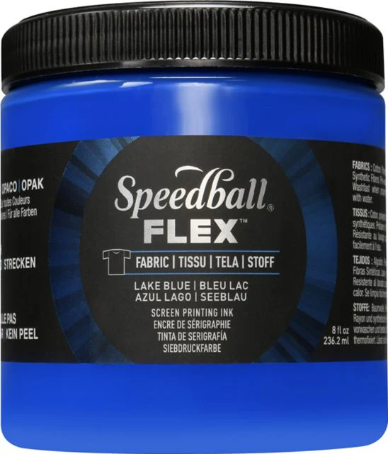 Flex Screen Printing Ink Fabric 8OZ Lake Blue