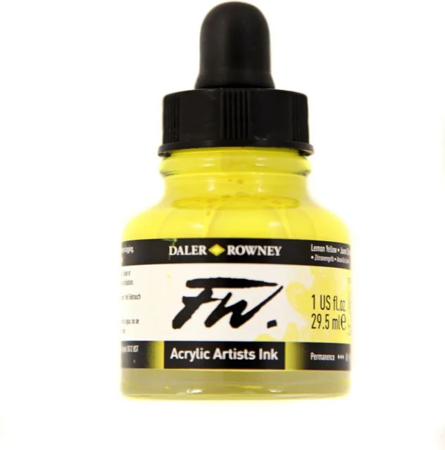 FW ACRYLIC INK 1OZ LEMON YELLOW