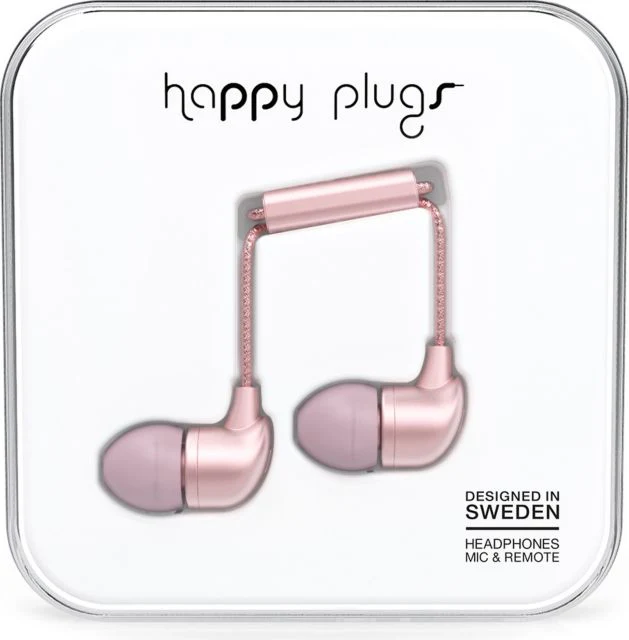 Happy Plugs In- Ear Earbuds - Pink Gold