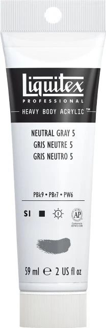 Heavy Body Acrylic 2oz Neutral Gray Value 5