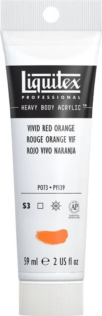 Heavy Body Acrylic 2oz Vivid Red Orange