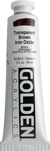 Heavy Body Acrylic Transparent Brown Iron Oxide 2 oz