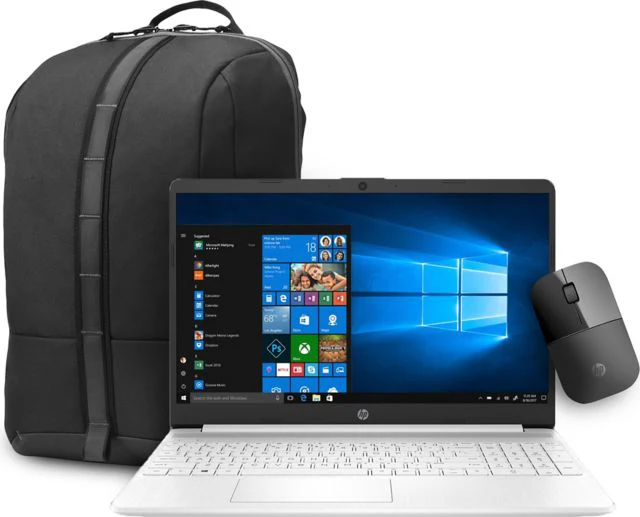 HP 15'' Notebook i3/4GB/256GB Bundled with Wireless Mouse and Backpack - ONLINE ONLY