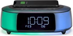 iHome Color Changing Bluetooth Alarm Clock Speaker with Qi Wireless, Speakerphone, and USB Charging - ONLINE ONLY