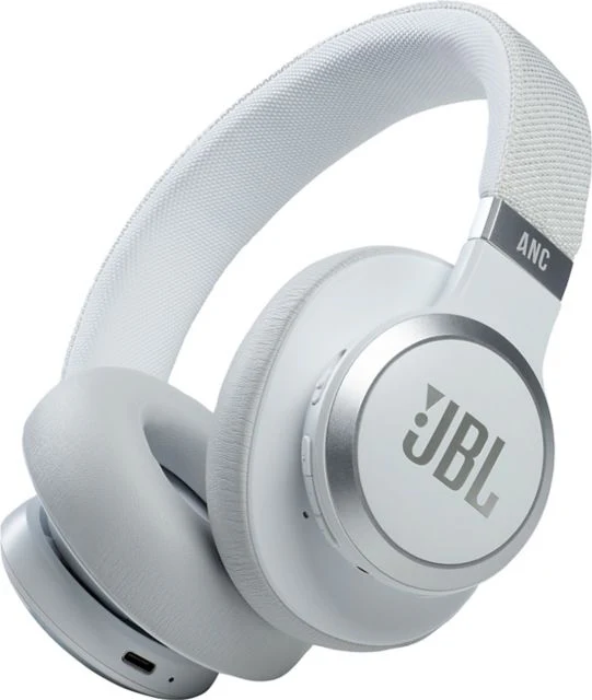 JBL Live 660NC Wireless Noise Cancelling Over-Ear Headphones, White