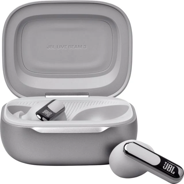 JBL Live Beam 3 True Wireless Earbuds, Silver