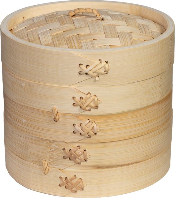 Joyce Chen 3-Tier 6 Bamboo Steamer Baskets - ONLINE ONLY