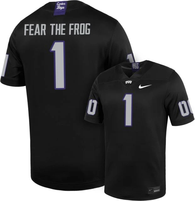 Texas Christian University Football Fear The Frog #1 Replica Jersey