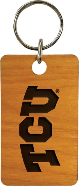 Texas Christian University Alder Wood Keytag