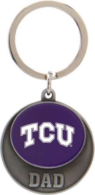 Texas Christian University Dad Keychain