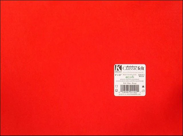 Kunin Classic Felt 9x12'' Piece Red