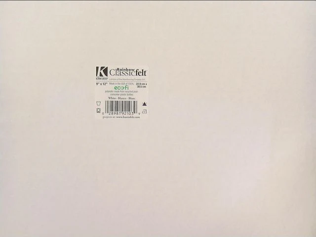 Kunin Classic Felt 9x12'' Piece White