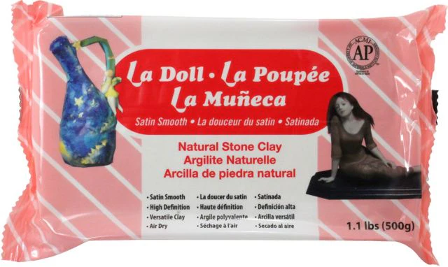 LADOLL NATURAL STONE AIRDRY CLAY 1.1LB WHITE