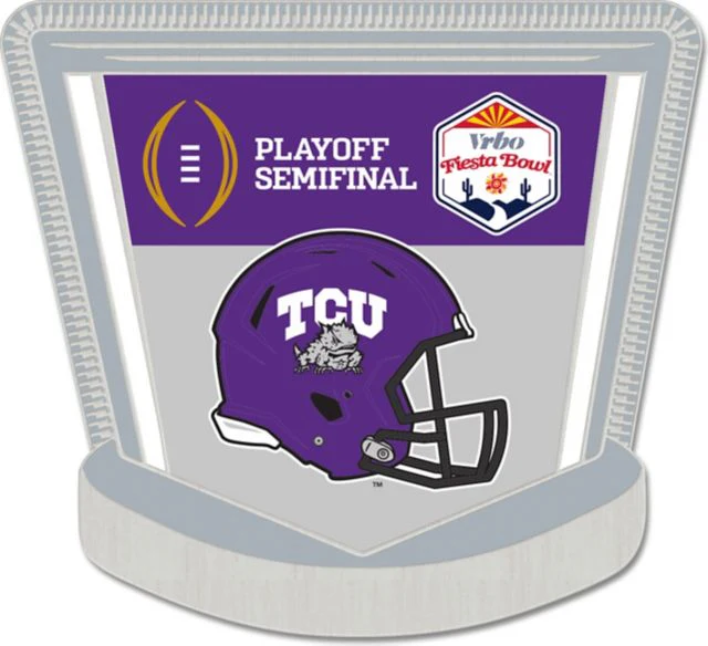 Texas Christian University Football 2022 Fiesta Bowl Playoff Bound Lapel Pin