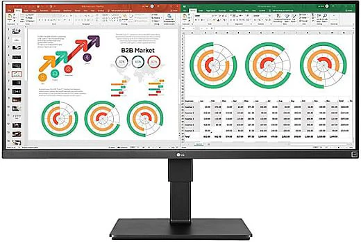LG 34'' QHD WLED LCD UltraWide Monitor, Matte Black - ONLINE ONLY