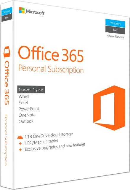 Microsoft Office 365 Personal Subscription - PC/MAC