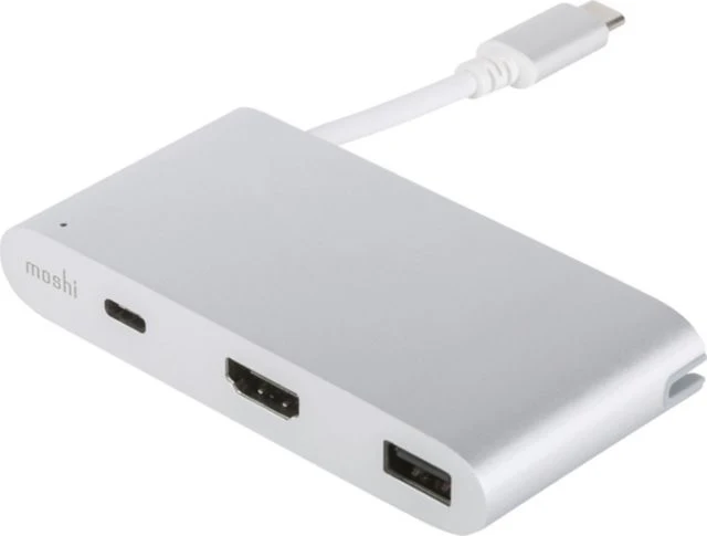 Moshi USB-C Multiport Adapter, Silver- ONLINE ONLY