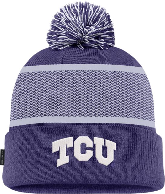 Texas Christian University Peak Cuff Pom Beanie