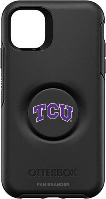OtterBox Black iPhone 11 Pro Max Otter + Pop Symmetry case with Texas Christian University Horned Frogs Primary Mark design - ONLINE ONLY