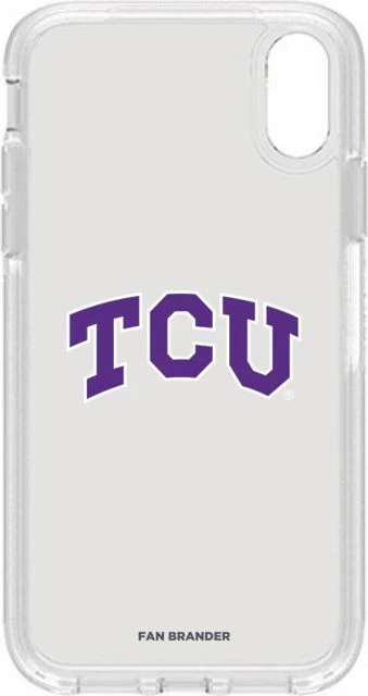 Otterbox Clear Symmetry case w/ Texas Christian University Horned Frogs Primary Mark design - iPhone XR - ONLINE ONLY