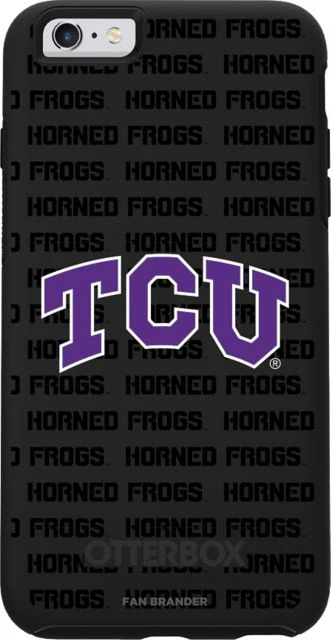 OtterBox Symmetry Series case w/Texas Christian University Horned Frogs Step & Repeat design for iPhone 6/6S Plus - ONLINE ONLY
