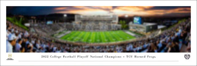 Texas Christian University Football 2022 National Champions Panorama (Tubed)