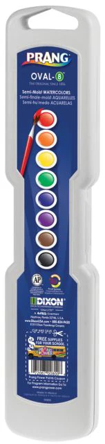 PRANG OVAL W/C 8 SET W/BRUSH