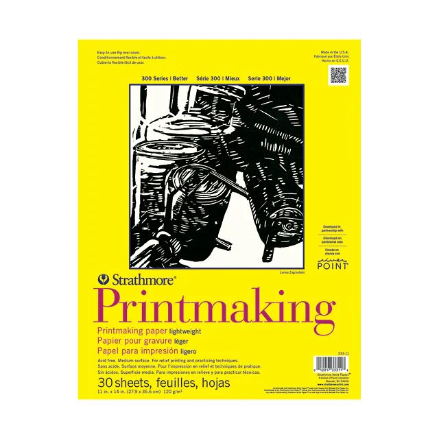 PRINTMAKING PAPER PAD LIGHTWEIGHT 11X14 30 SHEETS