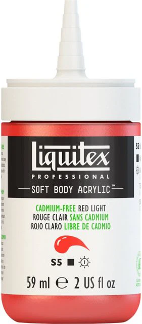 PROFESSIONAL SOFT BODY ACRYLIC 59ML CADMIUM FREE RED LIGHT